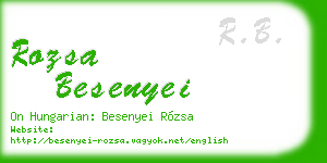 rozsa besenyei business card