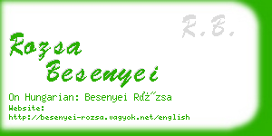 rozsa besenyei business card